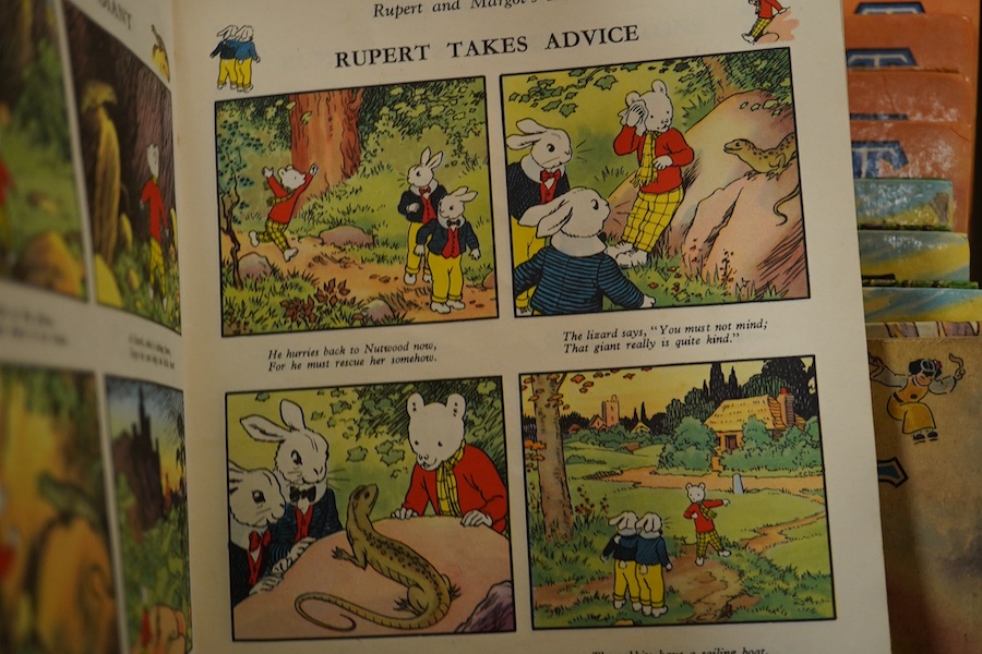 Rupert - Rupert Annuals, duplicates (some in multiple copies (as noted): 1948, 1950, 1954, 1965, 1968, 1969 (3), 1970 (2), 1971 (2), 1972 (7), 1973 (6), 1974 (5), 1975 (3), 1976 (3), 1977 (3), 1978 (4), 1979 (2) (45) Con